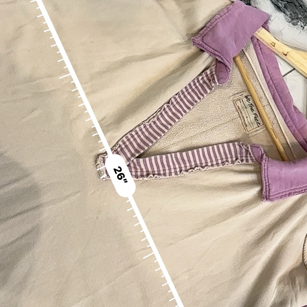 Free People | L | purple and off white Clean Prep Polo - Picture 10 of 13